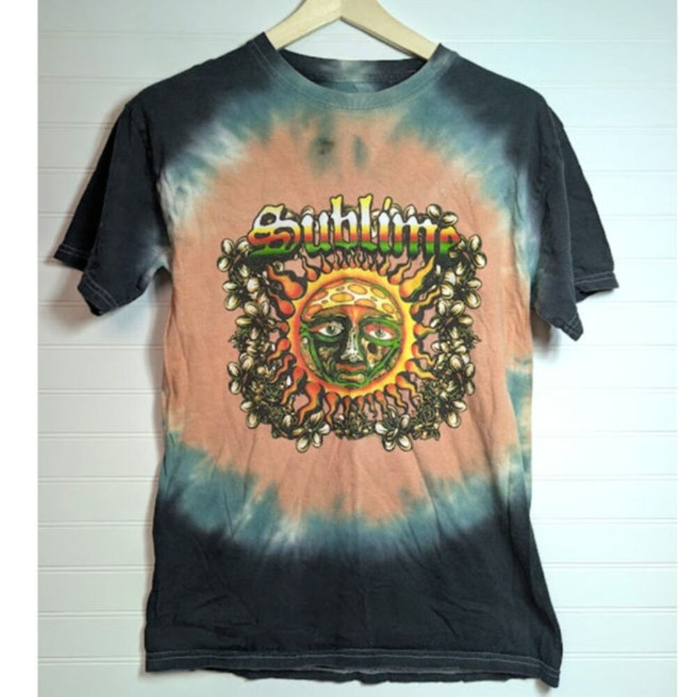 Sublime Tie-Dye T-Shirt men's Medium licensed tee Sun Face band tee ska punk alt
